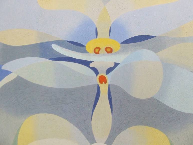 Original Abstract Floral Painting by Tanom Kongchan