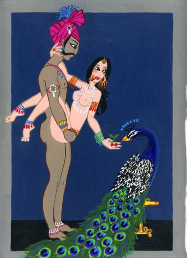 Original Pop Art Erotic Paintings by elise collet soravito