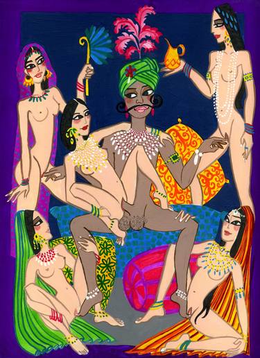 Original Pop Art Erotic Paintings by elise collet soravito