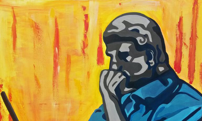 Original Figurative People Painting by Alexandra Mikáczó
