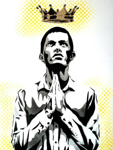 "Pride" (Worship of your crown...) Handmade stencil and spray art - Limited Edition of 50 thumb