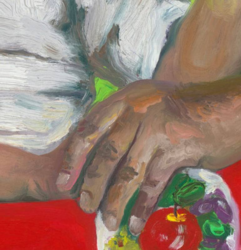Original Expressionism People Painting by Jessica Alazraki