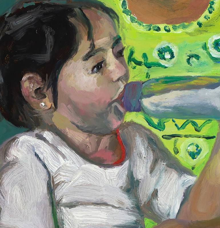 Original Expressionism People Painting by Jessica Alazraki