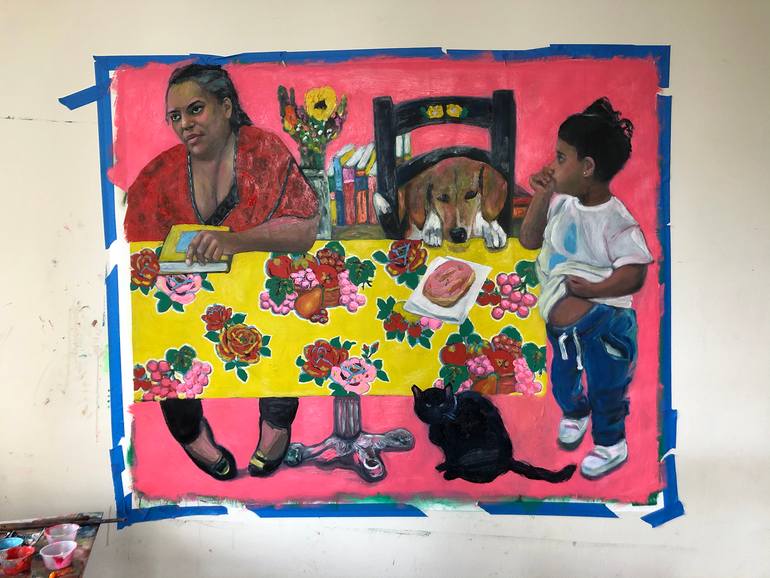 Original Figurative People Painting by Jessica Alazraki
