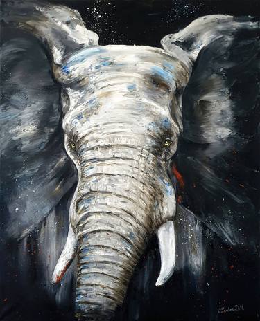 Original Art Deco Animal Paintings by Carine Lauber