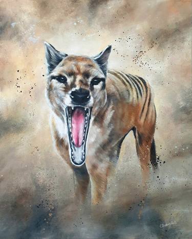 Original Figurative Animal Paintings by Carine Lauber