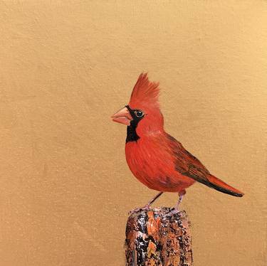 The Red Cardinal ~ on Gold thumb