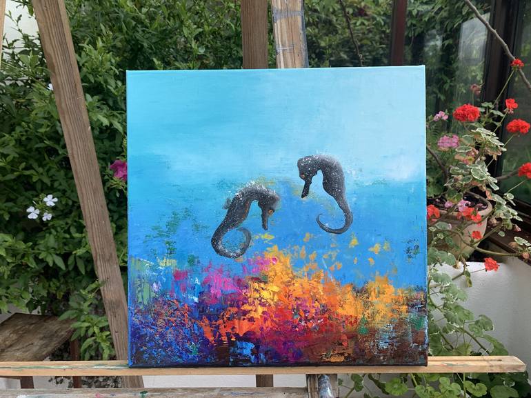 Original Impressionism Animal Painting by Laure Bury