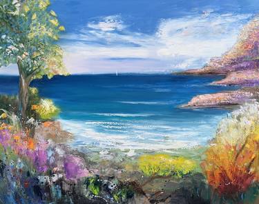Original Impressionism Beach Paintings by Laure Bury
