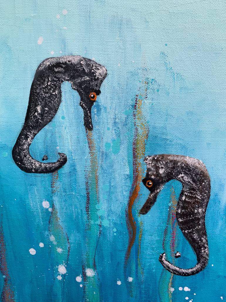Original Abstract Seascape Painting by Laure Bury