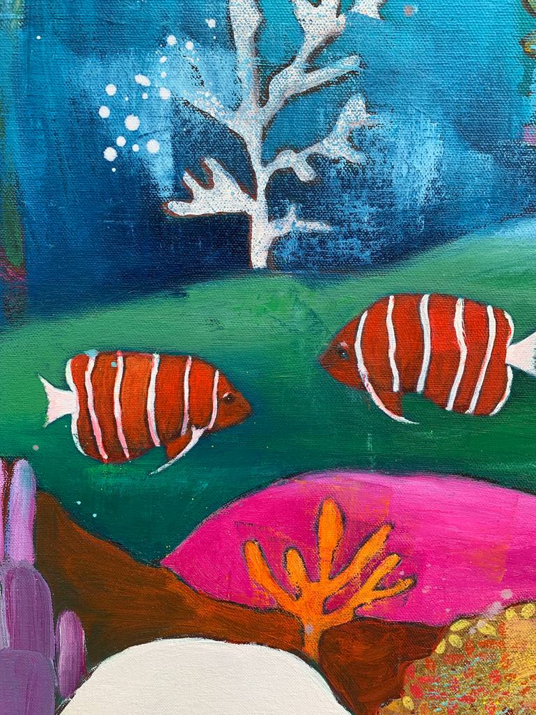 Original Abstract Seascape Painting by Laure Bury