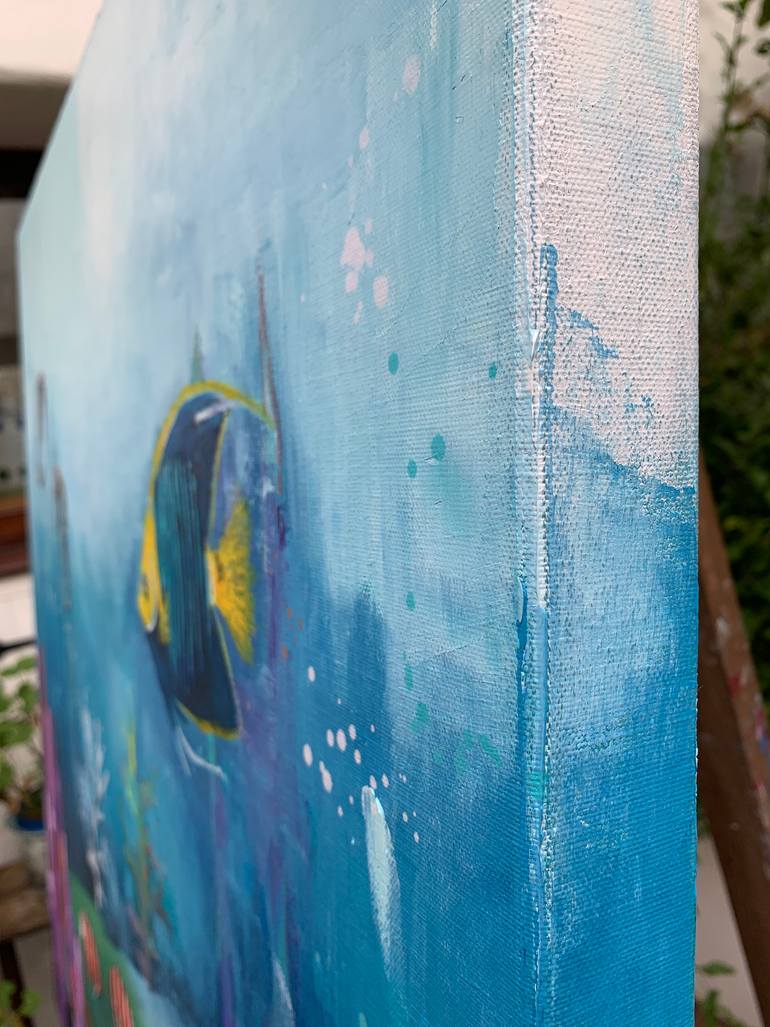 Original Abstract Seascape Painting by Laure Bury