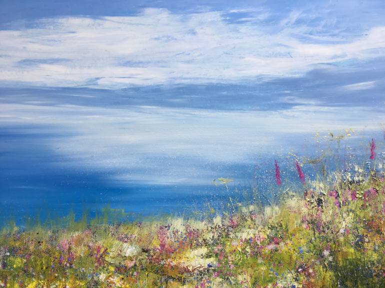 Original Impressionism Beach Painting by Laure Bury