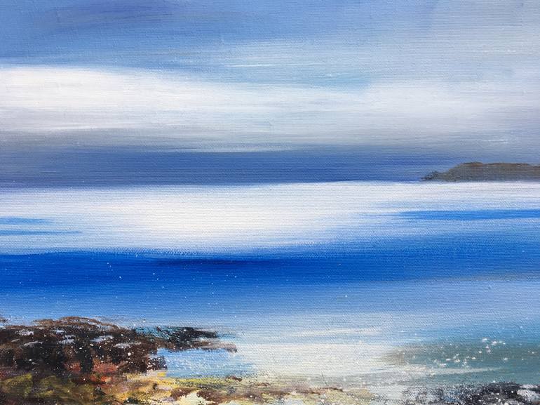 Original Impressionism Beach Painting by Laure Bury