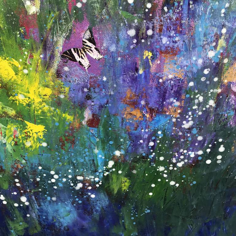 Original Impressionism Abstract Painting by Laure Bury