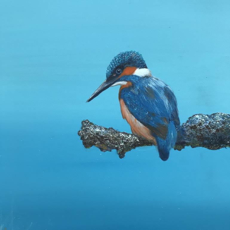 Kingfisher Painting by Laure Bury | Saatchi Art