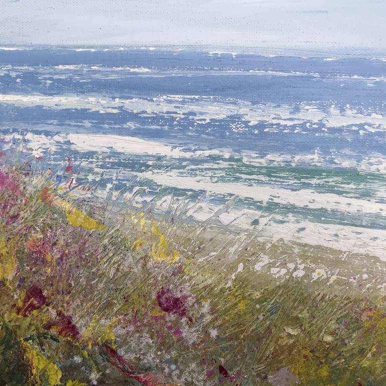 Original Fine Art Beach Painting by Laure Bury