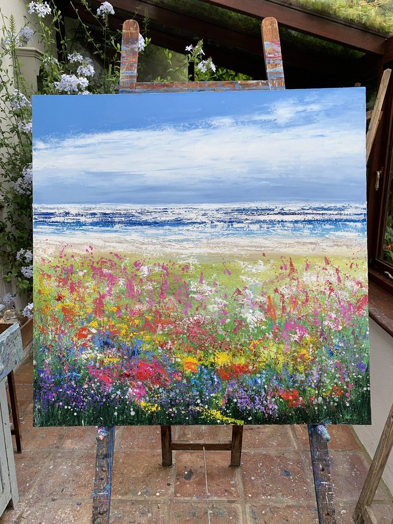 Original Fine Art Seascape Painting by Laure Bury