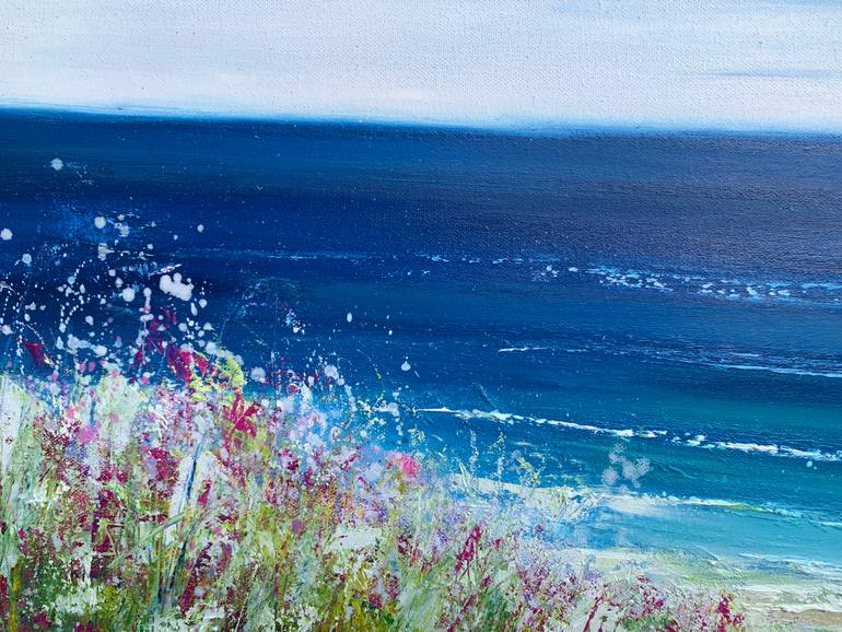 Original Impressionism Beach Painting by Laure Bury