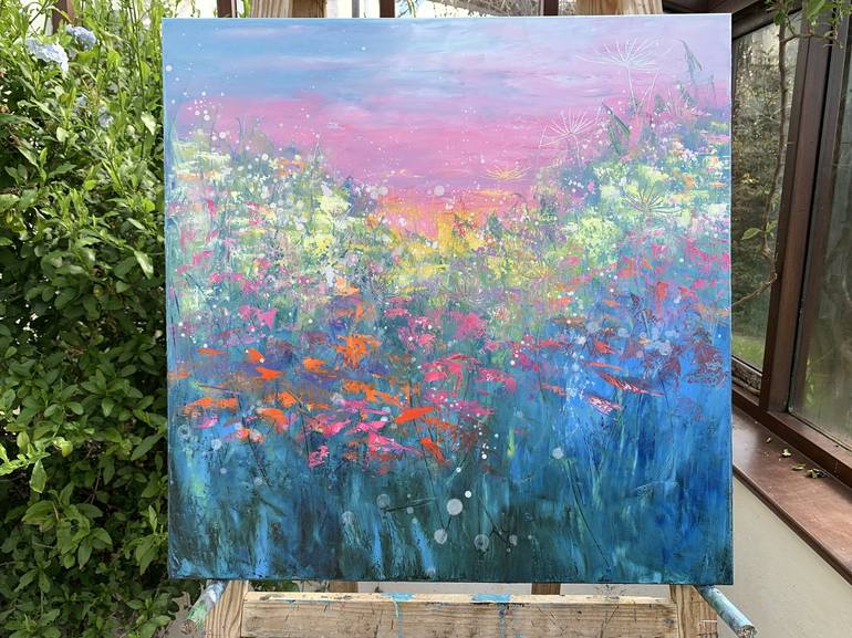 Original Floral Painting by Laure Bury