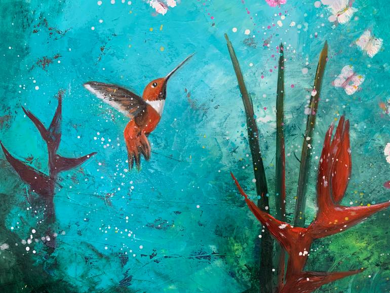 Original Expressionism Animal Painting by Laure Bury