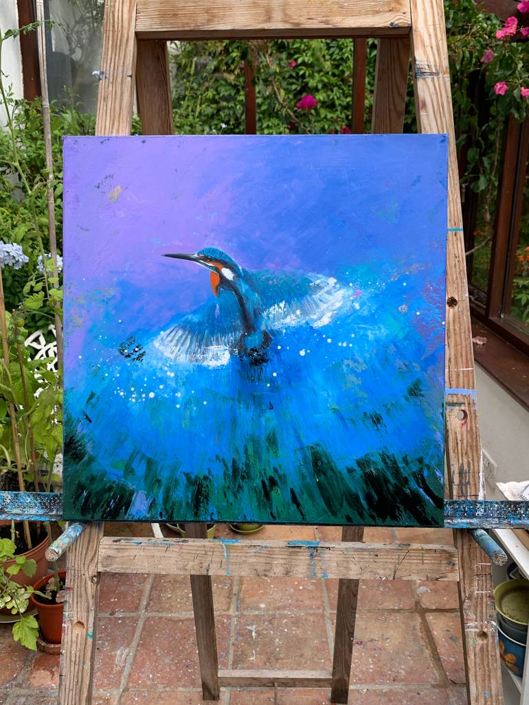 Original Abstract Expressionism Animal Painting by Laure Bury