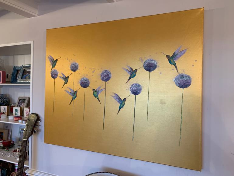 Original Abstract Expressionism Fantasy Painting by Laure Bury