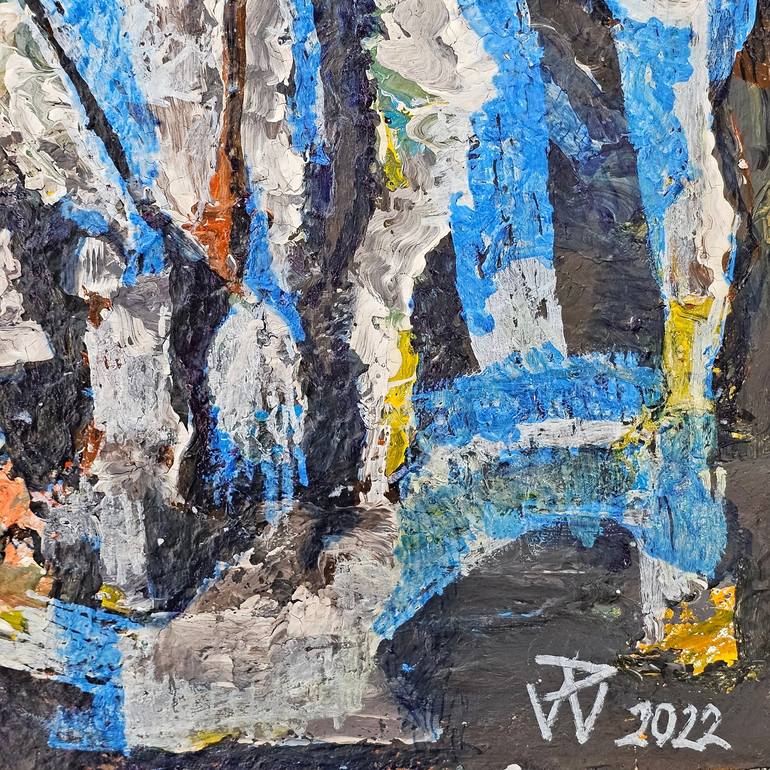 Original Impressionism Abstract Painting by Andrew Walaszek