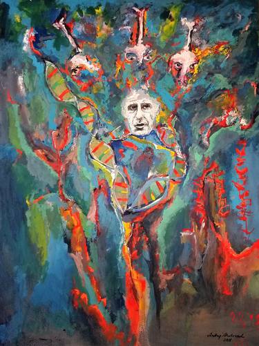 Original Abstract Expressionism Portrait Paintings by Andrew Walaszek