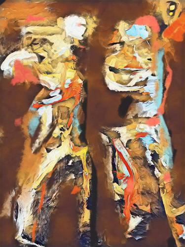 Original Abstract People Mixed Media by Andrew Walaszek
