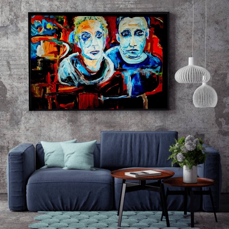 Original Expressionism People Painting by Andrew Walaszek