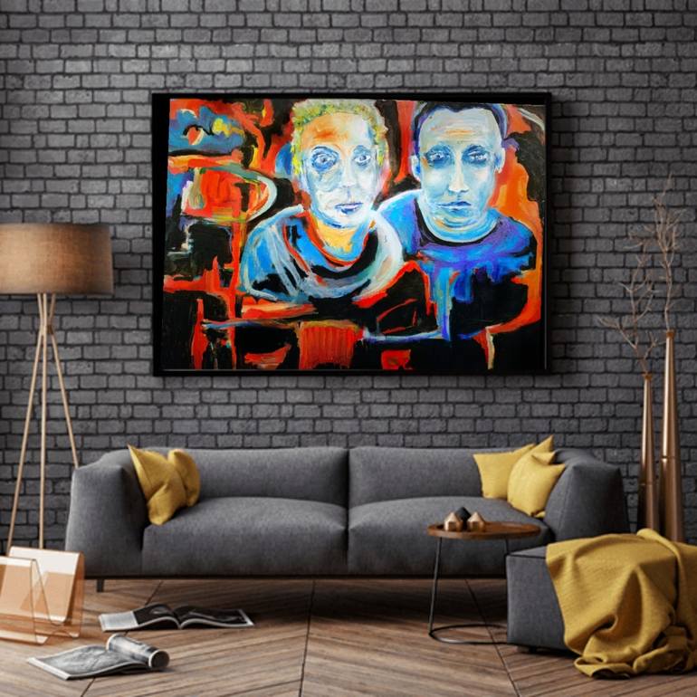 Original Expressionism People Painting by Andrew Walaszek