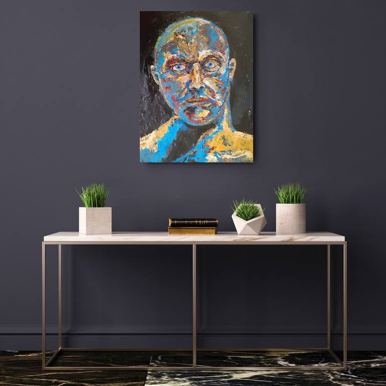 Original Expressionism Portrait Painting by Andrew Walaszek