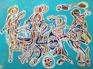 Original Abstract Sport Paintings by Andrew Walaszek