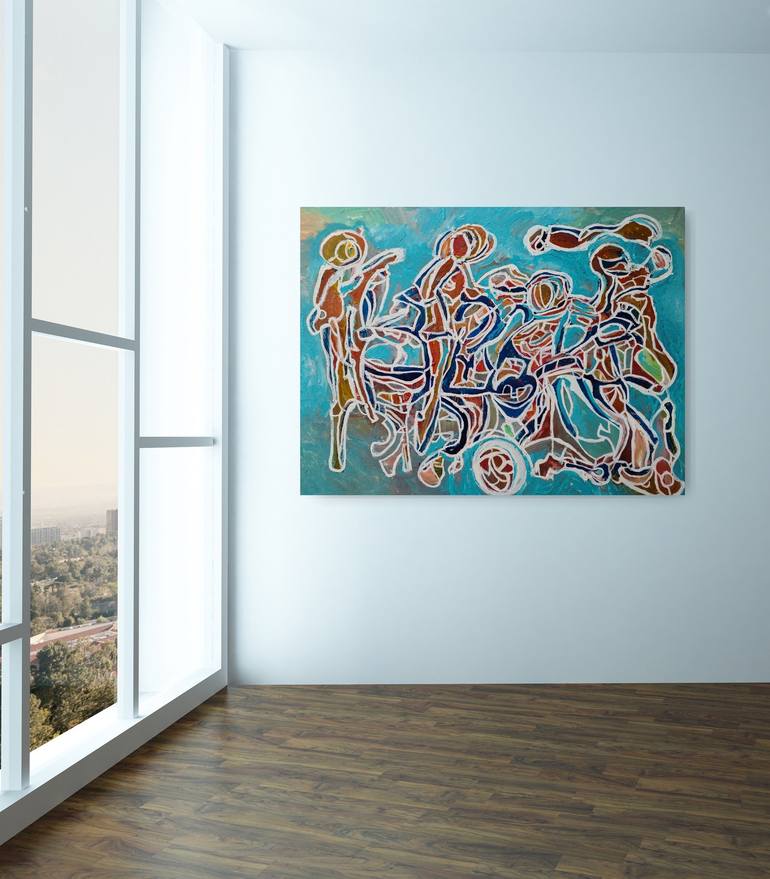 Original Abstract Sport Painting by Andrew Walaszek
