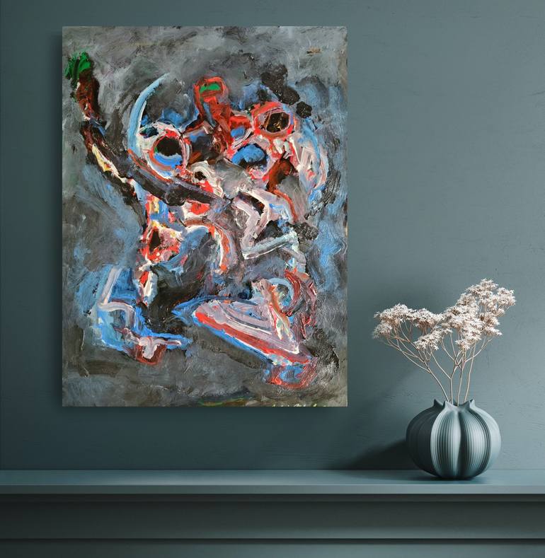 Original Abstract Expressionism Animal Painting by Andrew Walaszek