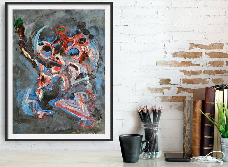 Original Abstract Expressionism Animal Painting by Andrew Walaszek