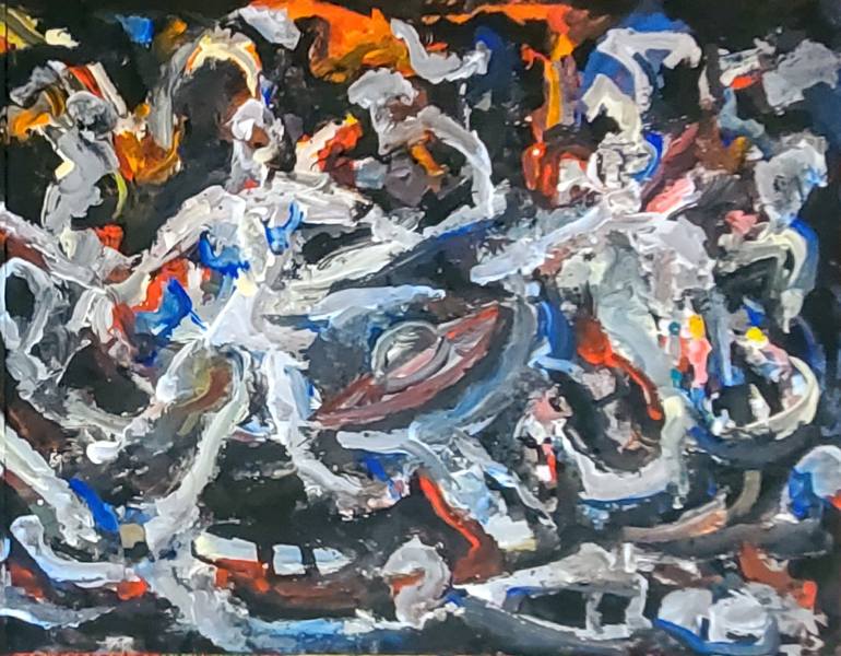 Original Abstract Expressionism Abstract Painting by Andrew Walaszek