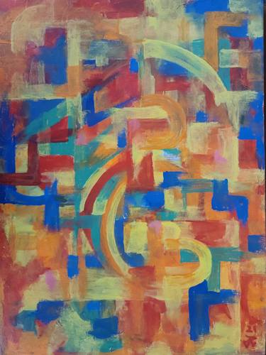 Original Cubism Abstract Paintings by Andrew Walaszek