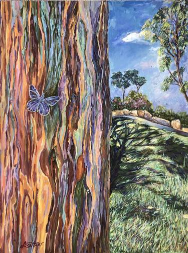 Original Expressionism Tree Paintings by Olena Pletnova