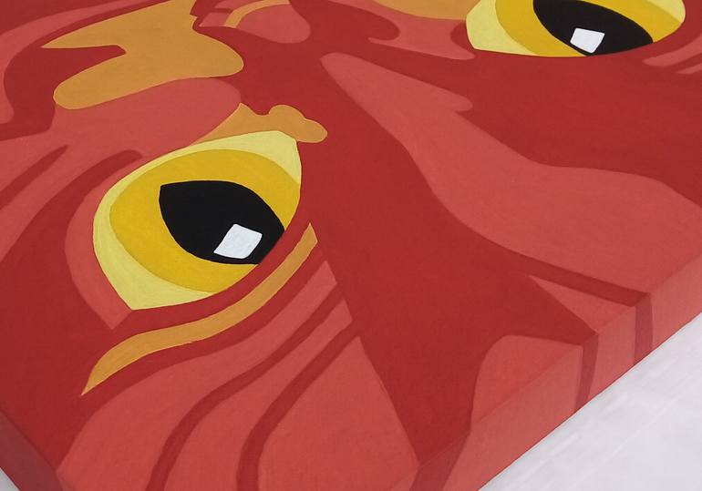 Original Pop Art Cats Painting by Sian Pritchard