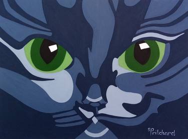 Print of Cats Paintings by Sian Pritchard