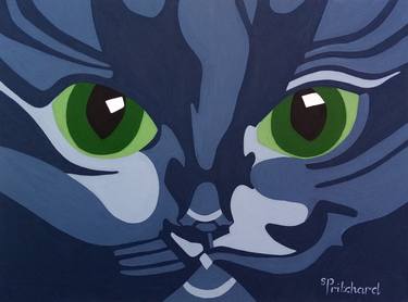 Original Pop Art Cats Paintings by Sian Pritchard