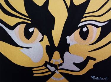 Original Cats Paintings by Sian Pritchard