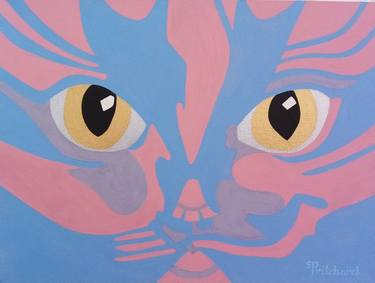 Print of Cats Paintings by Sian Pritchard