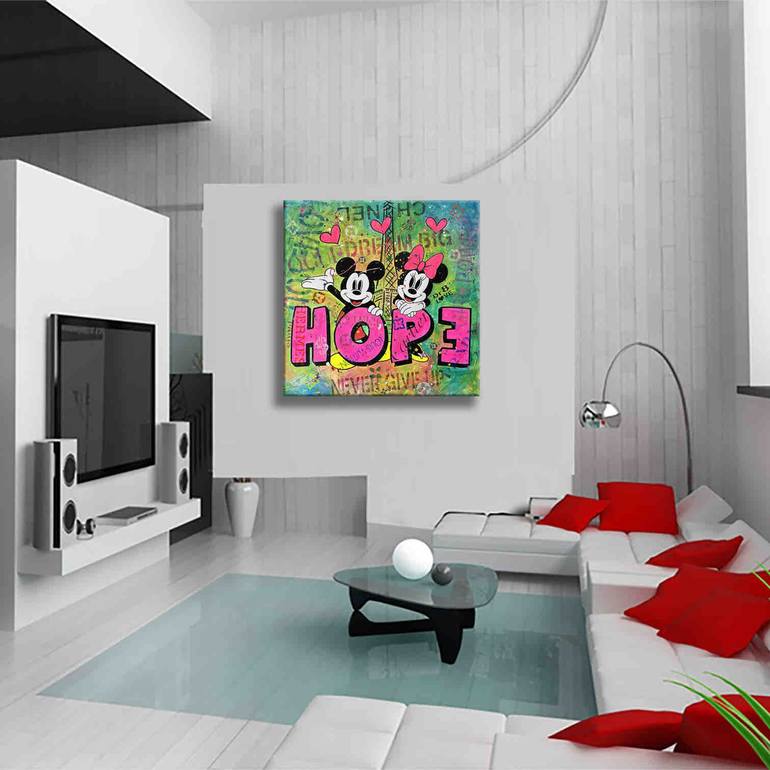 Original Pop Art Cartoon Painting by Dr eight LOVE