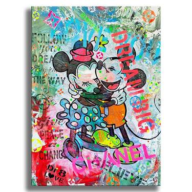 Original Pop Art Cartoon Painting by Dr Eight Love