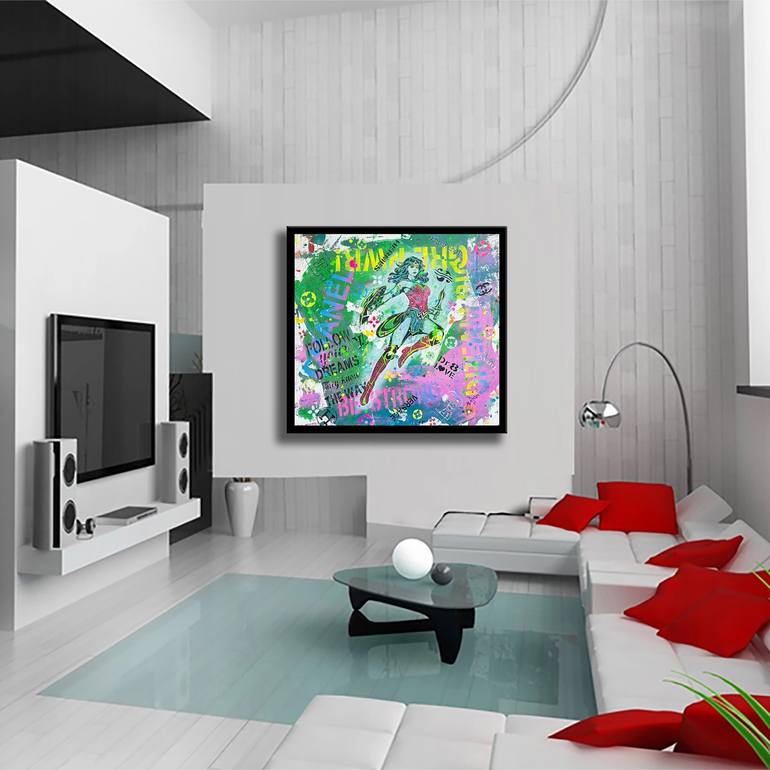 Original Pop Art Cartoon Painting by Dr Eight Love