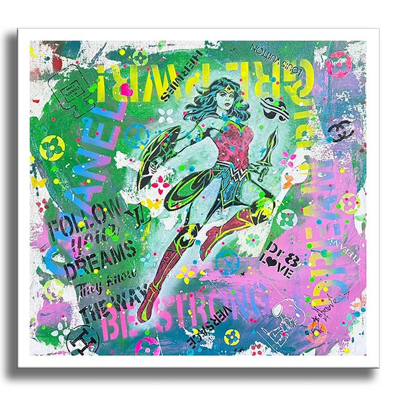 Original Pop Art Cartoon Painting by Dr Eight Love