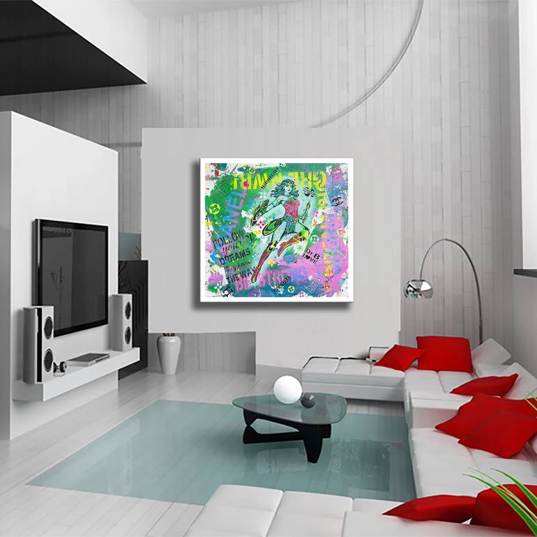Original Pop Art Cartoon Painting by Dr Eight Love